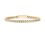 Load image into Gallery viewer, ARZ STEEL--FRANCO LINK BRACELET--8&quot; 4MM GOLD STEEL AS-B202-8
