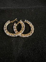 Load image into Gallery viewer, SWAROVSKI CRYSTAL HOOP EARRINGS
