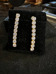 SWAROVSKI CRYSTAL STRAIGHT EARRING #118