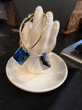 Load image into Gallery viewer, SWAROVSKI CRYSTAL BLUE STONE GOLD EARRINGS #288

