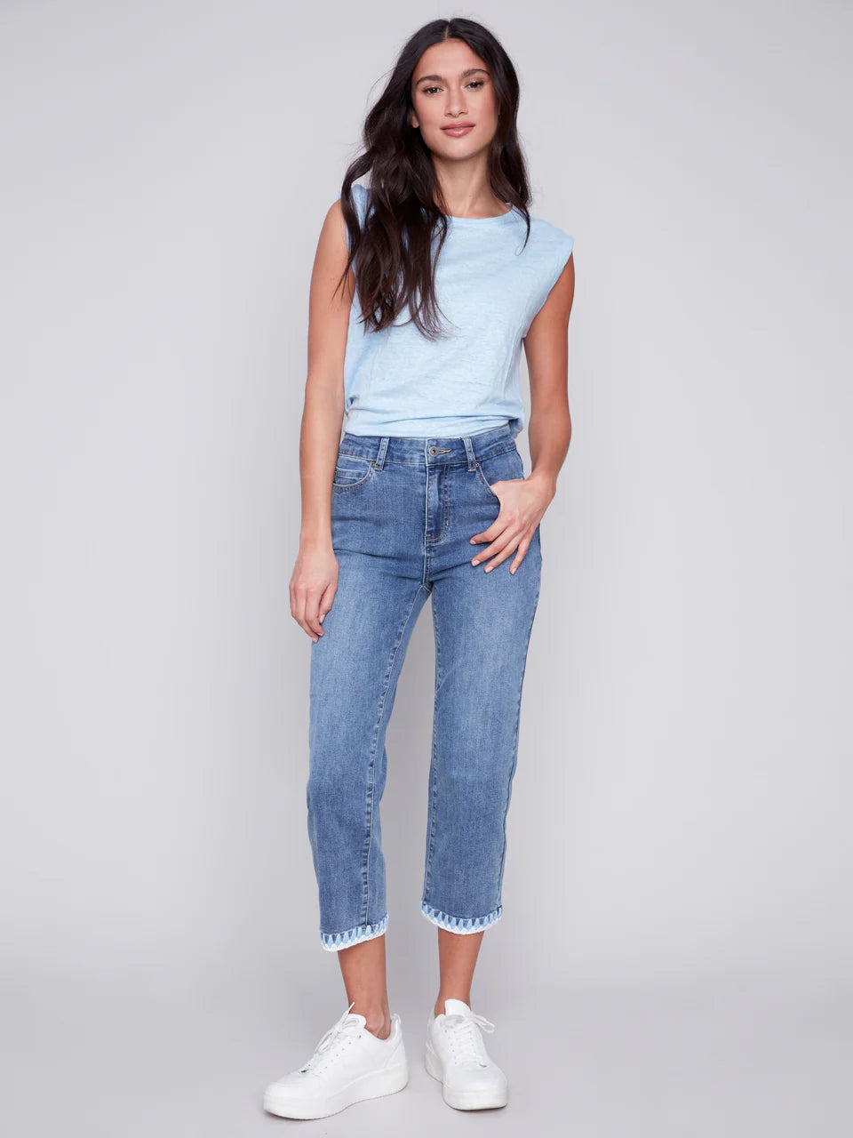 SS24 EMBROIDERED DENIM PANT C5501/431A