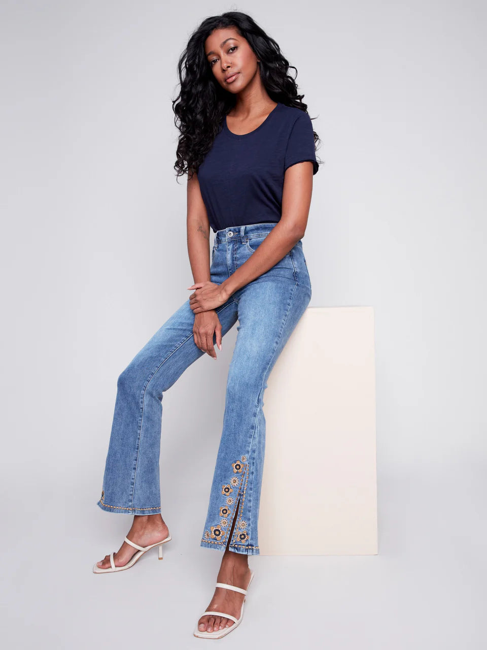 SS24 FLOWER DENIM PANT C5475/431A