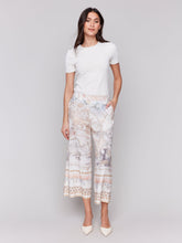 Load image into Gallery viewer, PRINTED LINEN STRETCH PANTS

