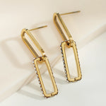Load image into Gallery viewer, Paper Clip Earrings Gold LUCIANA 52210G
