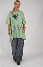 Load image into Gallery viewer, SS26 PAPERLACE 3/4 SLEEVE TOP LOVE AND STAR
