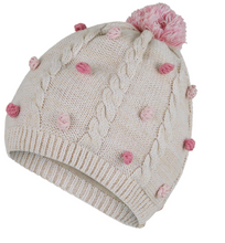 Load image into Gallery viewer, Baby Girl Beanie - Lara in Cream HNX-0025-215
