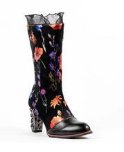 Load image into Gallery viewer, FLORAL HEEL BOOT
