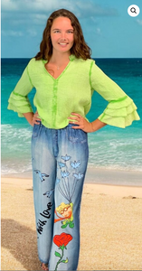ss25 WAFFLE RUFFLE SLEEVE YY 88521