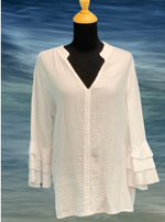Load image into Gallery viewer, ss25 WAFFLE RUFFLE SLEEVE YY 88521
