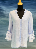 Load image into Gallery viewer, ss25 WAFFLE RUFFLE SLEEVE YY 88521
