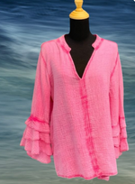 Load image into Gallery viewer, ss25 WAFFLE RUFFLE SLEEVE YY 88521
