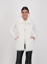 Load image into Gallery viewer, Collared Faux Fur Vest Coat 523691
