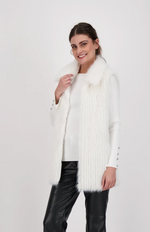 Load image into Gallery viewer, Collared Faux Fur Vest Coat 523691
