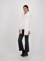 Load image into Gallery viewer, Collared Faux Fur Vest Coat 523691
