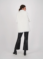 Load image into Gallery viewer, Collared Faux Fur Vest Coat 523691
