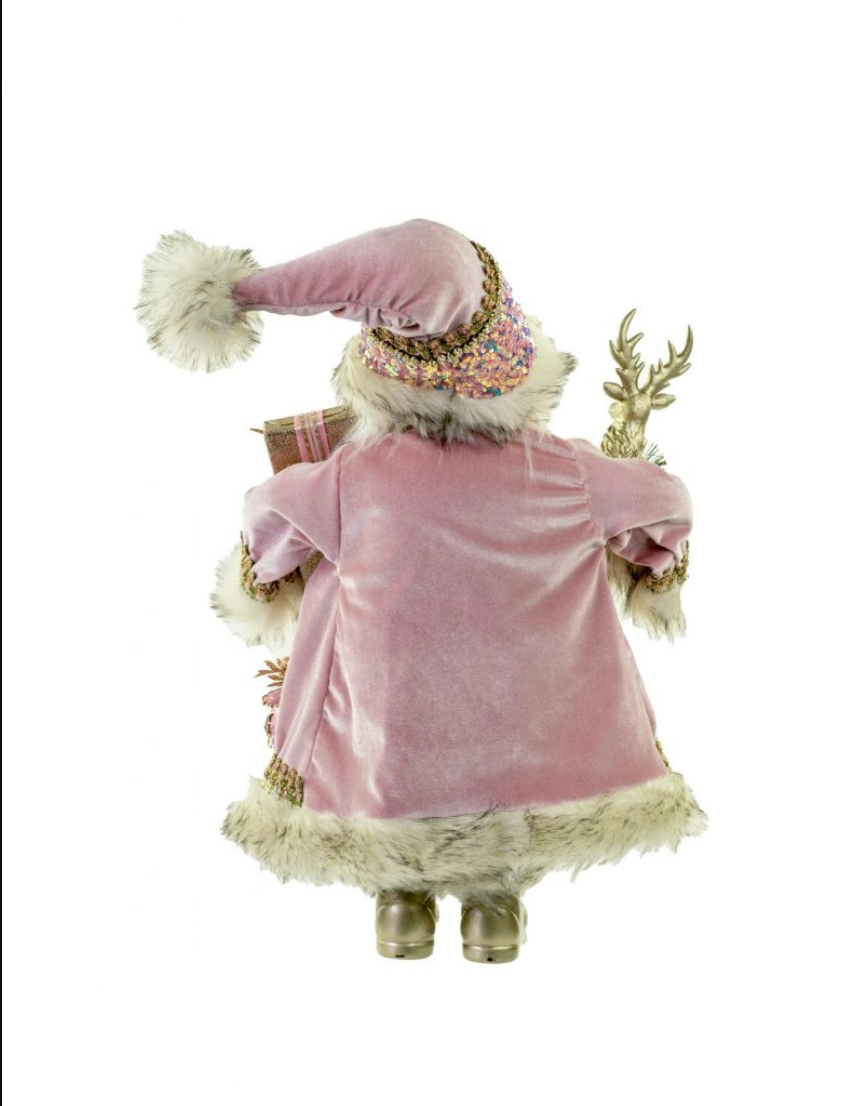 Pink Standing Luxurious Santa ST19191P