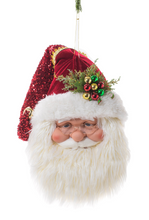 Load image into Gallery viewer, Red/White Sparkling Santa Head ST4450
