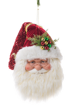 Load image into Gallery viewer, Red/White Sparkling Santa Head ST4450
