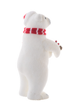 Load image into Gallery viewer, Sparkly Polar Bear w Scarf Ornament DK2758
