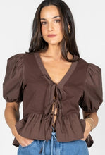 Load image into Gallery viewer, RUFFLED TIE BLOUSE (C'EST MOI)
