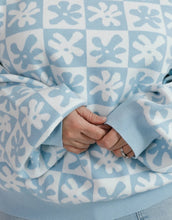 Load image into Gallery viewer, FLORAL CHECKERED SWEATER
