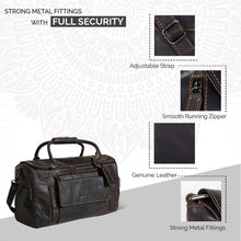 Load image into Gallery viewer, Greenwood Leather - Leather Travel Bag Large - Casual Vintage Look - GW12790
