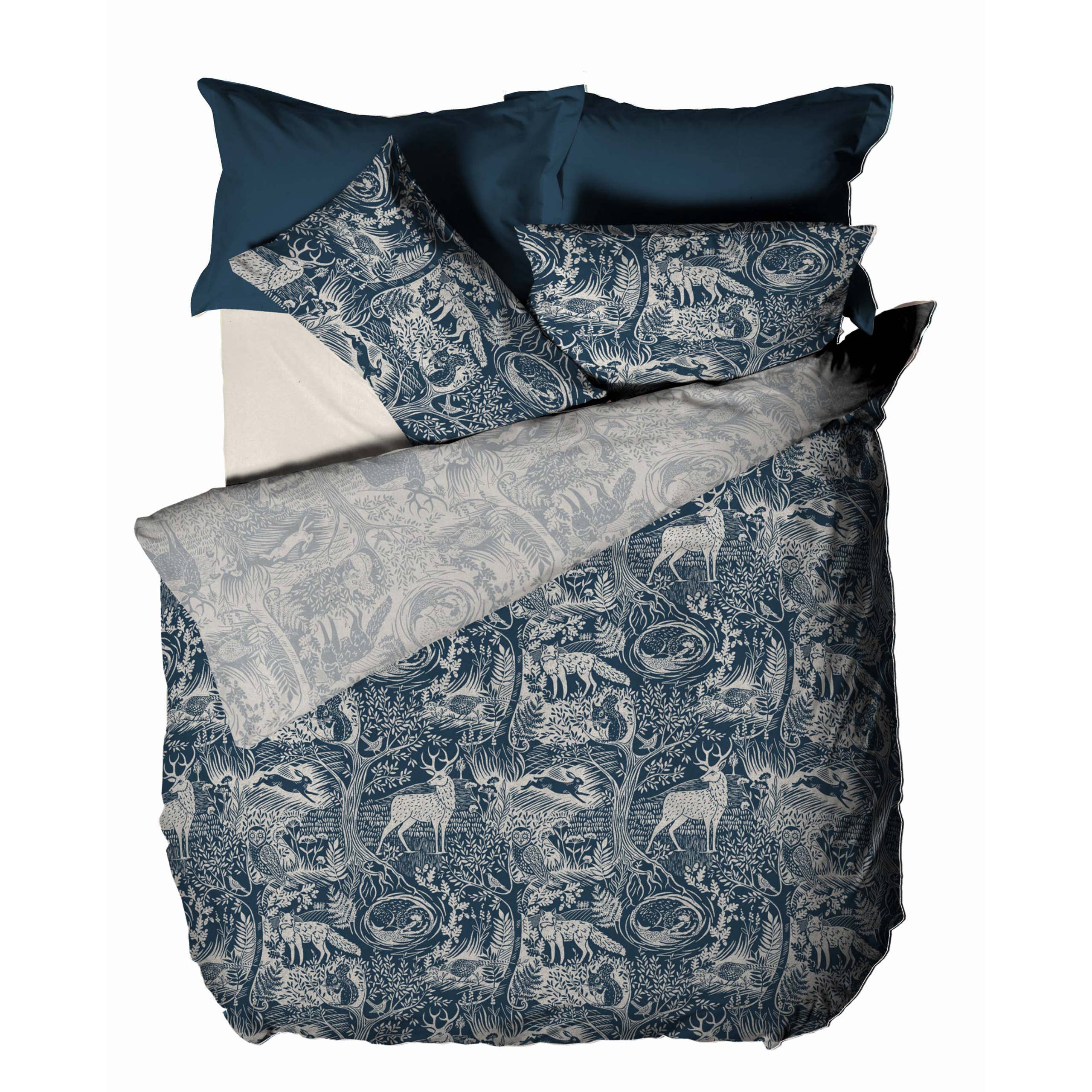 Riva Home - Winter Woods Animal Duvet Cover Set Midnight