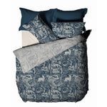 Load image into Gallery viewer, Riva Home - Winter Woods Animal Duvet Cover Set Midnight
