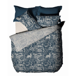 Riva Home - Winter Woods Animal Duvet Cover Set Midnight