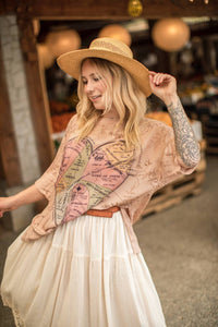 Market of Stars - Map of My Heart Bohemian Tee Luxe Bamboo Tunic Shirt