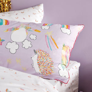 Riva Home - Unicorniverse Kids 100% Cotton Duvet Cover Set Lilac