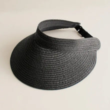 Load image into Gallery viewer, SS26 BLACK ROLL-UP VISOR HAT
