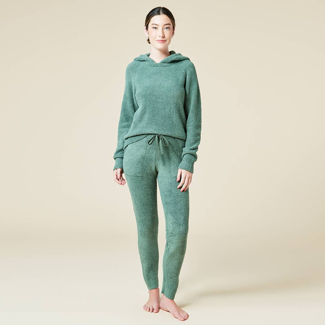 Softies - Women's Solid Marshmallow Hoodie Lounge Set with Jogger Pant