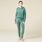 Load image into Gallery viewer, Softies - Women&#39;s Solid Marshmallow Hoodie Lounge Set with Jogger Pant
