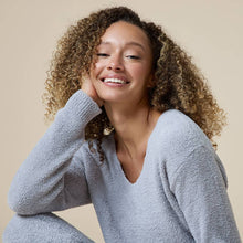 Load image into Gallery viewer, Softies - Oprah's Fave 2024 - Solid Marshmallow V-Neck Lounge Set
