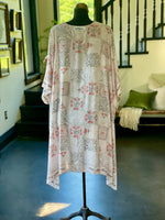 Load image into Gallery viewer, Market of Stars - Love Story Heart Print Bamboo Boho Kimono
