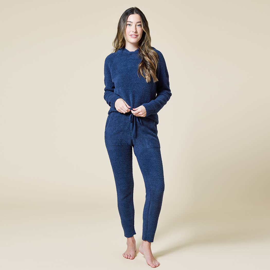 Softies - Women's Solid Marshmallow Hoodie Lounge Set with Jogger Pant