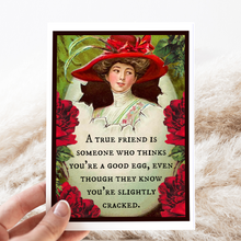 Load image into Gallery viewer, Cheerful Whimsies - Greeting Card. A True Friend... Thinks You're A Good Egg.
