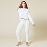 Load image into Gallery viewer, Softies - Women&#39;s Solid Marshmallow Hoodie Lounge Set with Jogger Pant
