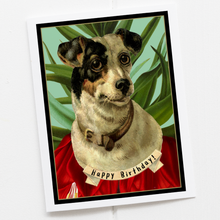 Load image into Gallery viewer, Cheerful Whimsies - Greeting Card. Happy Birthday! Vintage Dog.
