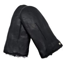 Load image into Gallery viewer, Allesco Inc - Club Rochelier Ladies Leather Mitten w/Exposed Fur Lining

