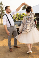 Load image into Gallery viewer, Market of Stars - Take My Hand Printed Bamboo Bohemian Cropped Kimono
