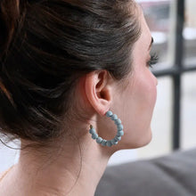Load image into Gallery viewer, SS26 WORLDFINDS BLUE SKIES MINI HOOPS
