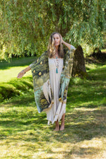 Load image into Gallery viewer, Tree of Life Starduster Bamboo Bohemian Kimono
