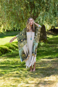 Tree of Life Starduster Bamboo Bohemian Kimono