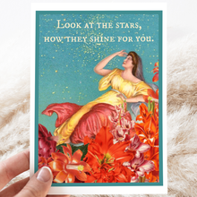 Load image into Gallery viewer, Cheerful Whimsies - Greeting Card. Look At The Stars, How They Shine For You.
