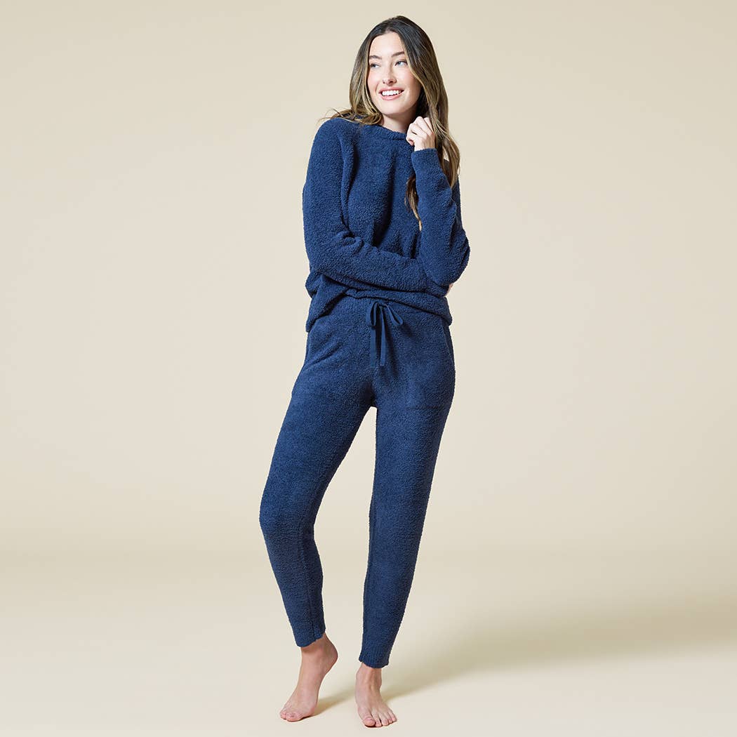 Softies - Women's Solid Marshmallow Hoodie Lounge Set with Jogger Pant