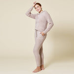 Load image into Gallery viewer, Softies - Women&#39;s Solid Marshmallow Hoodie Lounge Set with Jogger Pant
