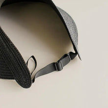 Load image into Gallery viewer, SS26 BLACK ROLL-UP VISOR HAT
