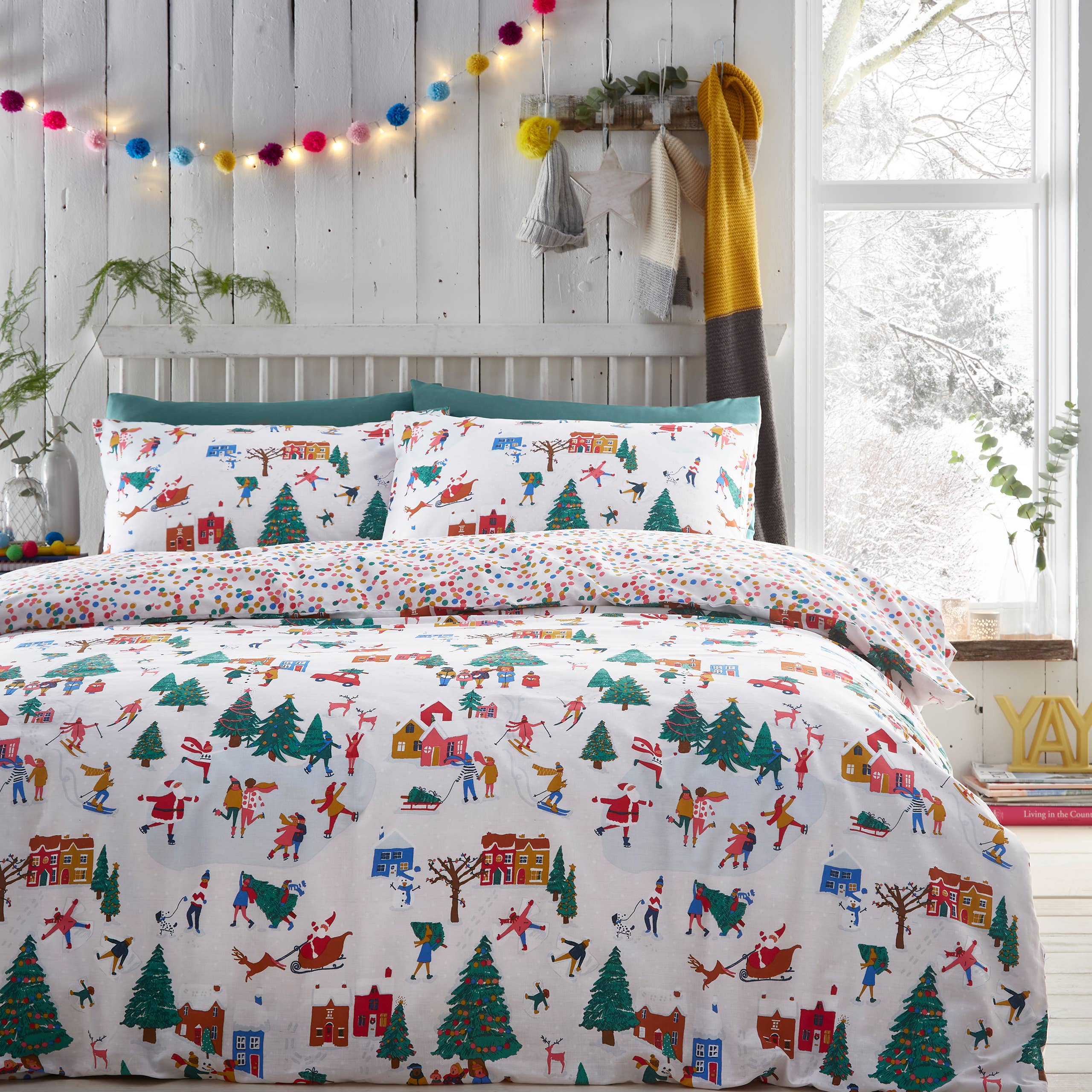 Riva Home - Christmas Together Festive Duvet Cover Set Multicolour